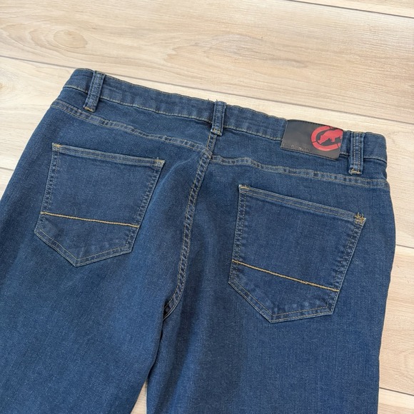 Ecko Unltd Men's Athletic Fit Jeans Size 36x32 Dark Wash Denim Straight Leg - Picture 8 of 8